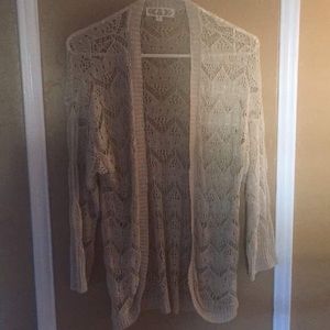 Crochet Beige Cardigan